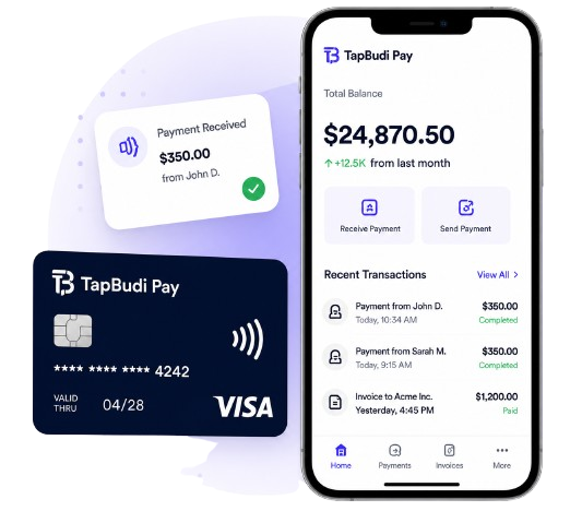 TapBudi Pay payment dashboard on mobile