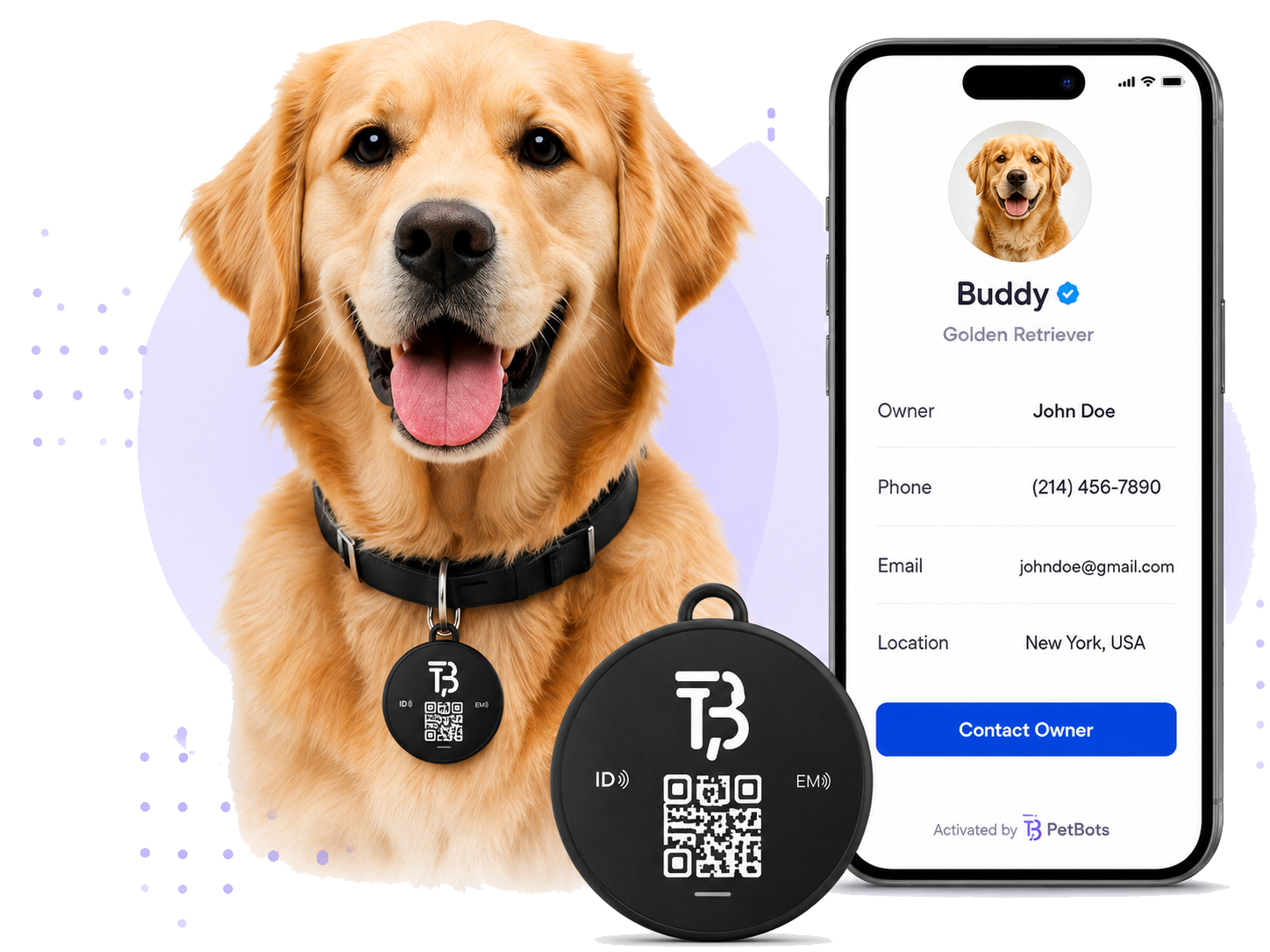 TapBudi Pets smart pet ID tag and mobile profile